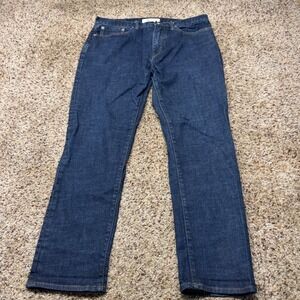 Gap 1969 Mens Athletic Fit Dark Indigo Blue Denim Jeans 32x30 Gap For Good